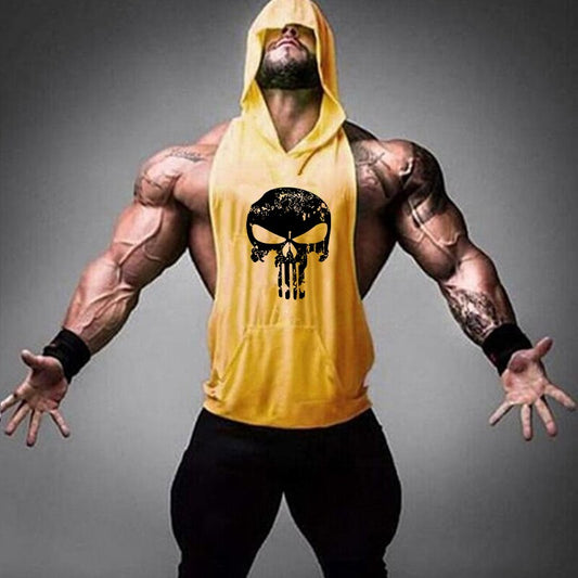 Skull Bodybuilding Stringer Tank Top for Men