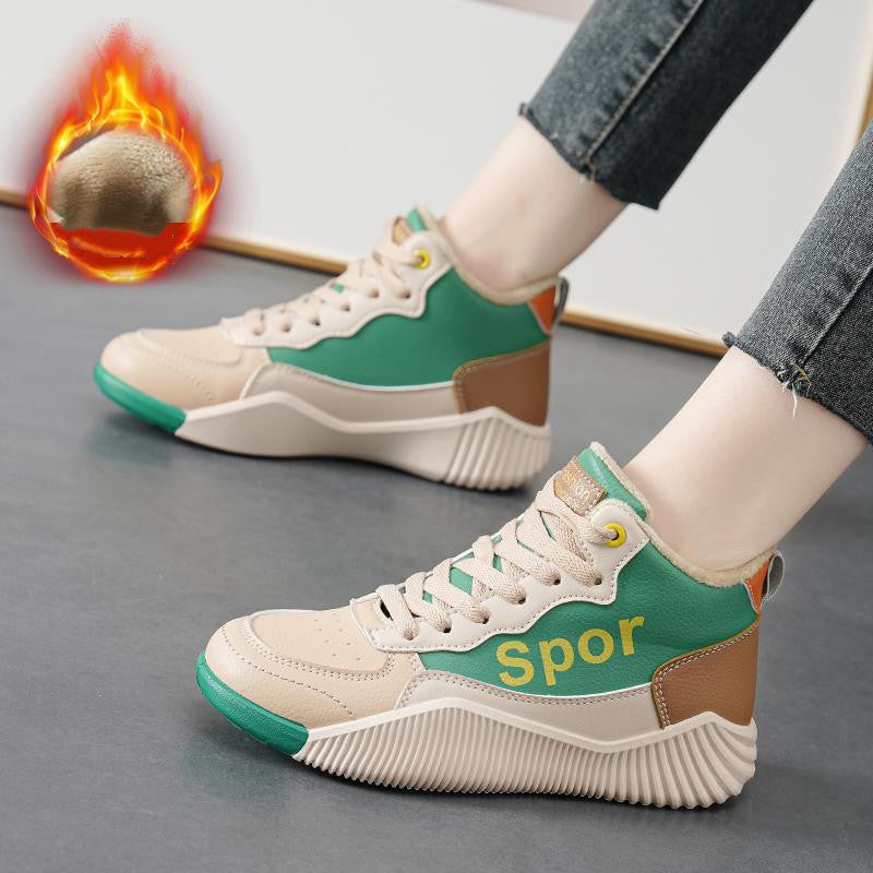 Women's warm high-top casual shoes by R&G Boutique, featuring cozy lining and stylish design for everyday wear.