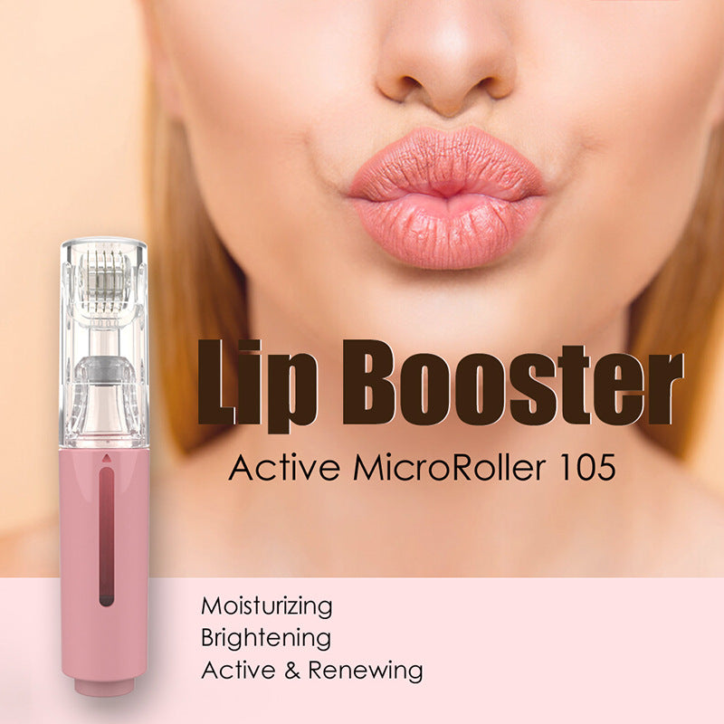 R&G Boutique 3-in-1 lip care roller, needle hair growth roller, and beard treatment serum applicator with a sleek design.