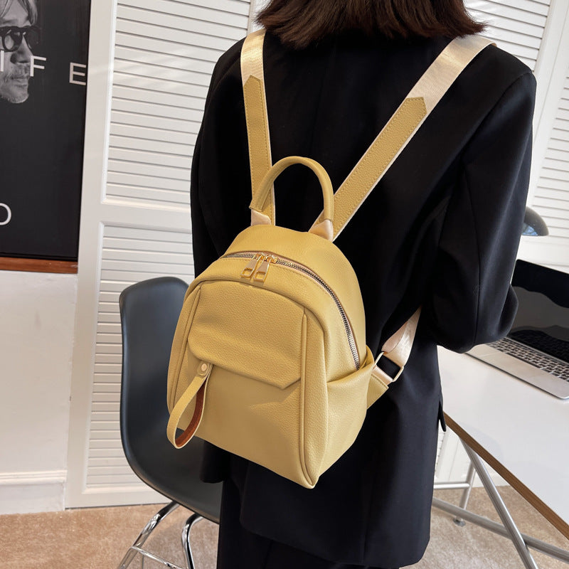 Cute R&G Boutique fashion PU backpack for women, small, soft schoolbag with stylish design and compact size for students.