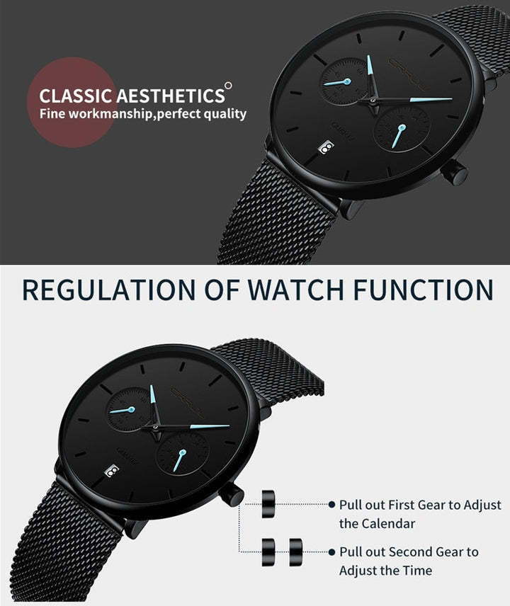 Star fashion simple business men's Watch sports quatz All Season Gifts