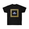 Unisex round neck print T-shirt by R&G Boutique featuring a colorful graphic design on soft cotton fabric.