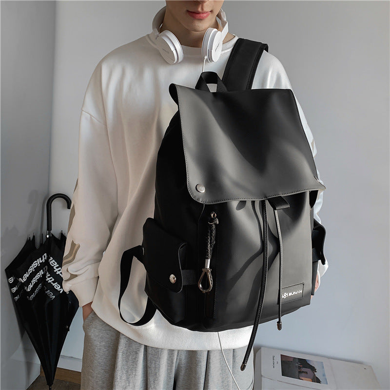 Large-capacity R&G Boutique Ins Backpack Locomotive school bag with cover, ideal for students and school use.