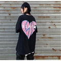 R&G Boutique Love print cotton short sleeve T-shirt with heart design, casual crew neck tee for everyday wear