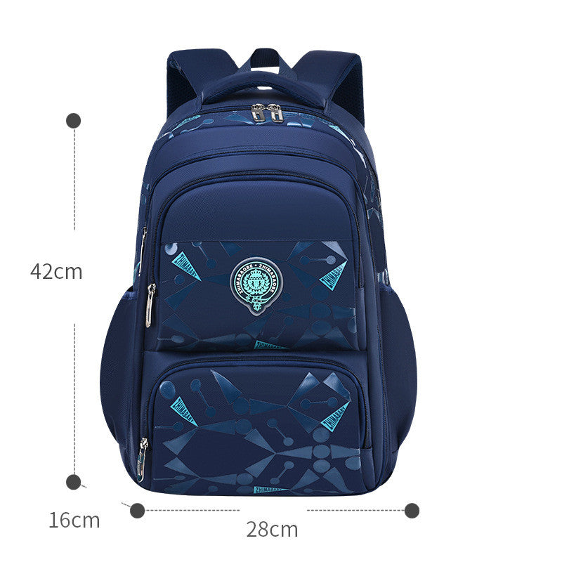 Colorful Korean leisure schoolbag for primary students by R&G Boutique, featuring adjustable straps and playful design for children.