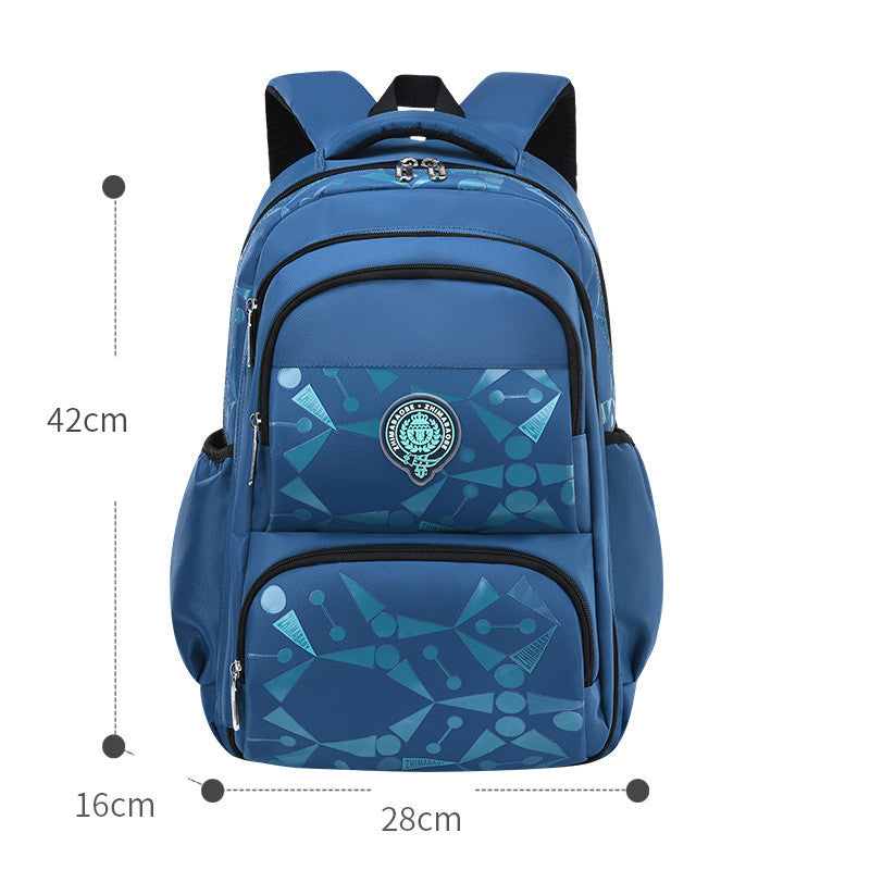 Korean leisure children's schoolbag by R&G Boutique, designed for primary school students, featuring colorful patterns and adjustable straps.