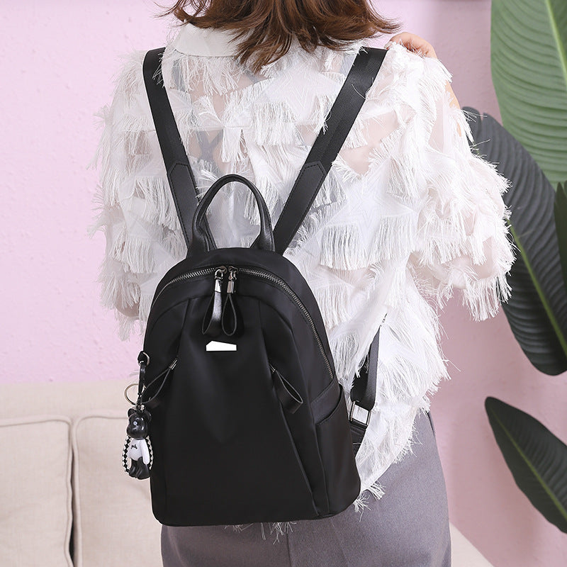 R&G Boutique women's solid Ins Fashion backpack with multiple compartments, suitable for school, travel, and outdoor use.