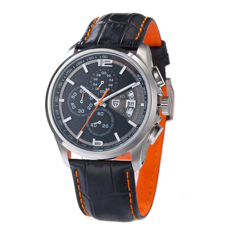 Multifunctional men's sports watch by R&G Boutique with digital display, black band, and multiple features for active wear.