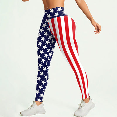National Flag Women's Printed Yoga Pants Sports and Leisure Tights Festival Event Performance Clothing