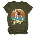 Little Hound Print Short Sleeve shirt by R&G Boutique, featuring a playful dog print on lightweight fabric.