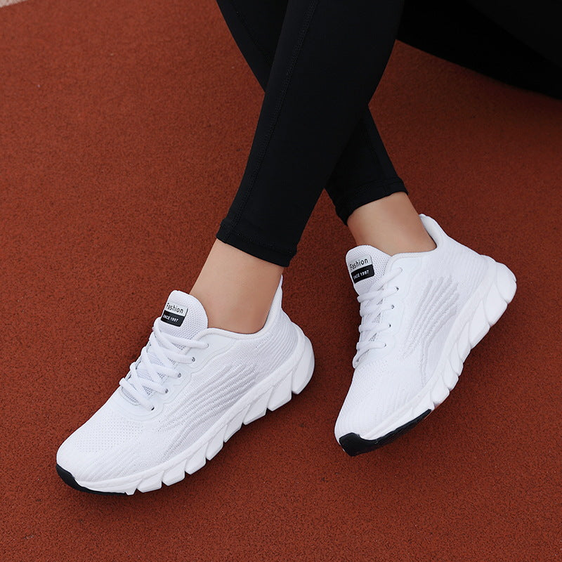 Pair of breathable woven running shoes for men and women by R&G Boutique, featuring casual, lightweight sneaker design.