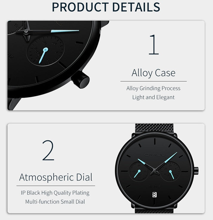 Star fashion simple business men's Watch sports quatz All Season Gifts