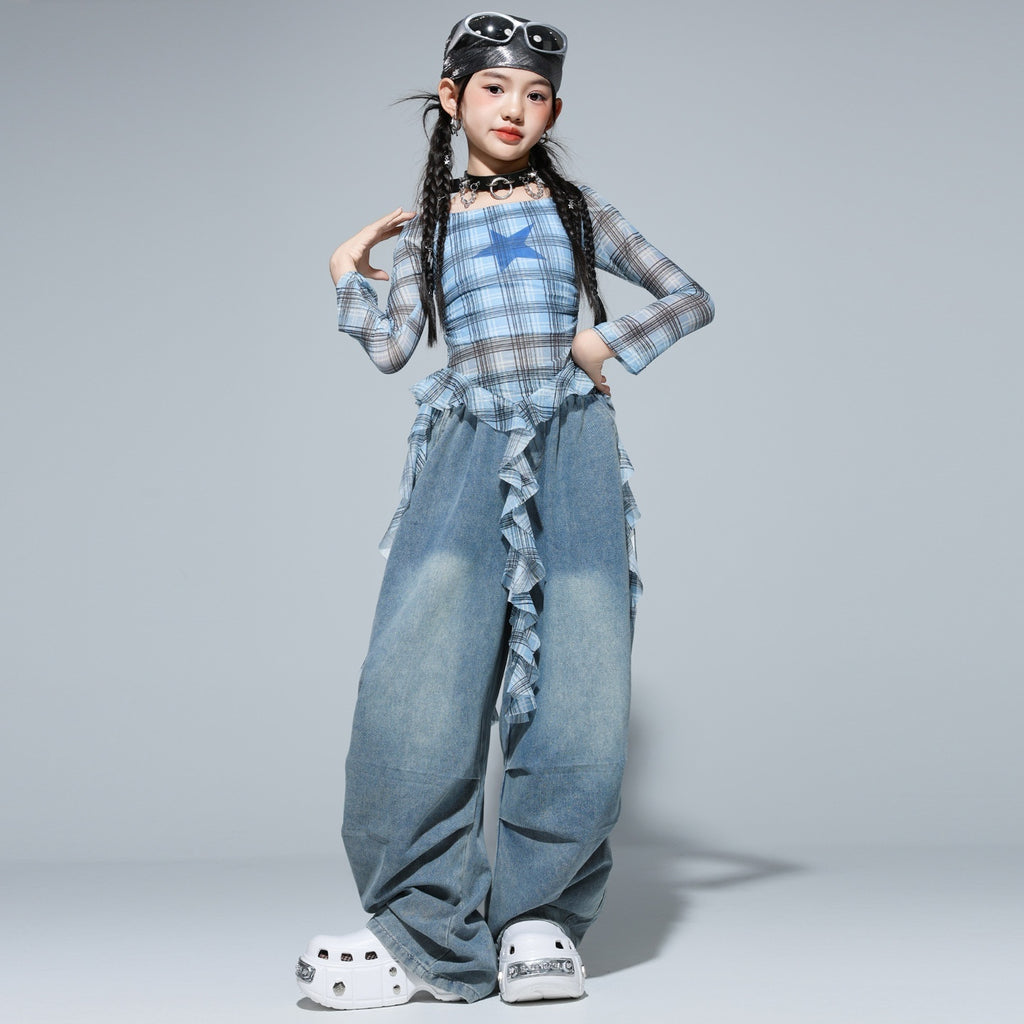 Girls' hip-hop street dance outfit set by R&G Boutique, featuring trendy clothing for kids with stylish athletic and casual wear.