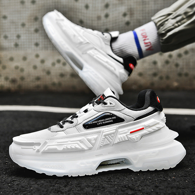 R&G Boutique Popcorn Platform Running Sneakers with low-top design, casual style, featuring Qiankun Wheel Mecha detailing.