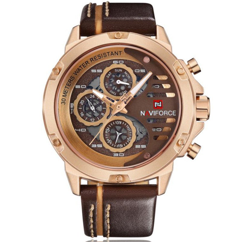 R&G Boutique multifunctional quartz belt watch with a sleek dial and adjustable strap, designed for versatile wear.