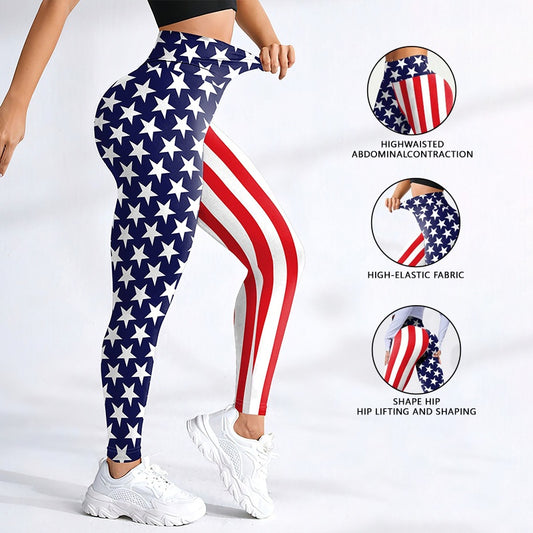 National Flag Women's Printed Yoga Pants Sports and Leisure Tights Festival Event Performance Clothing
