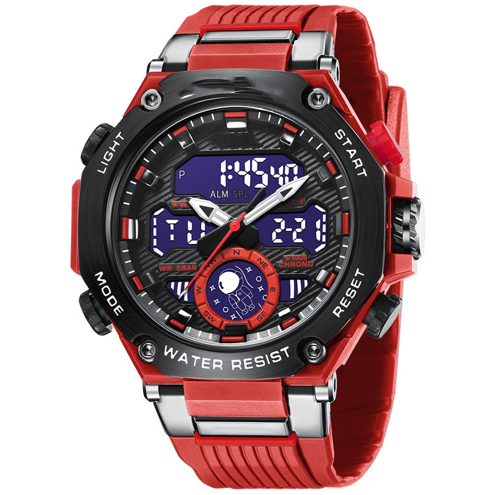 Men's casual alloy multifunctional watch with a round dial and metal strap from R&G Boutique, featuring a sleek design and multiple functions.
