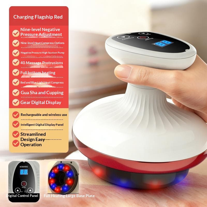 R&G Boutique Electric Meridian Brush abdominal massager for body care, showing the handheld device with massage bristles.