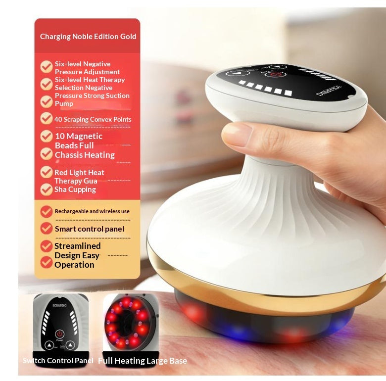 R&G Boutique Electric Meridian Brush abdominal massager for body care, showing the handheld device with massage heads.