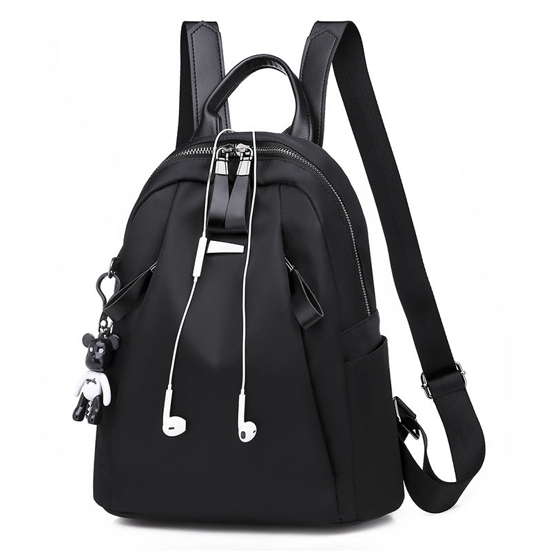 Ins Fashion women's solid backpack with R&G Boutique branding, featuring a stylish school and travel bag for outdoor use.