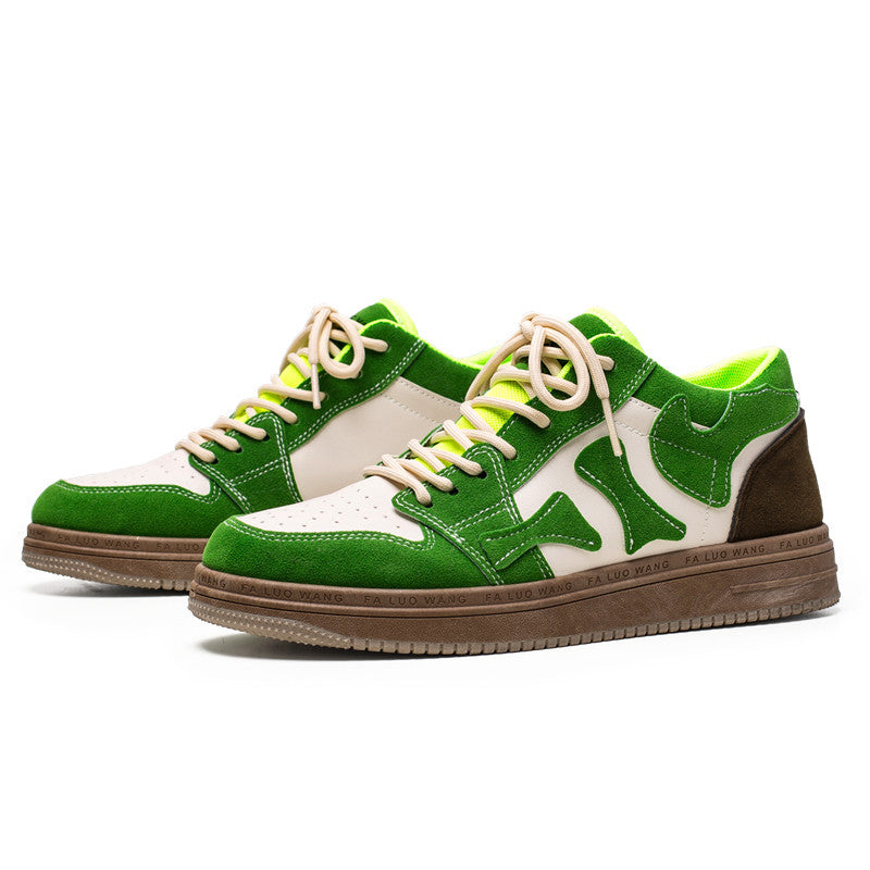 R&G Boutique winter casual sports bone board shoes with retro platform design, warm velvet cotton lining, and German training style.