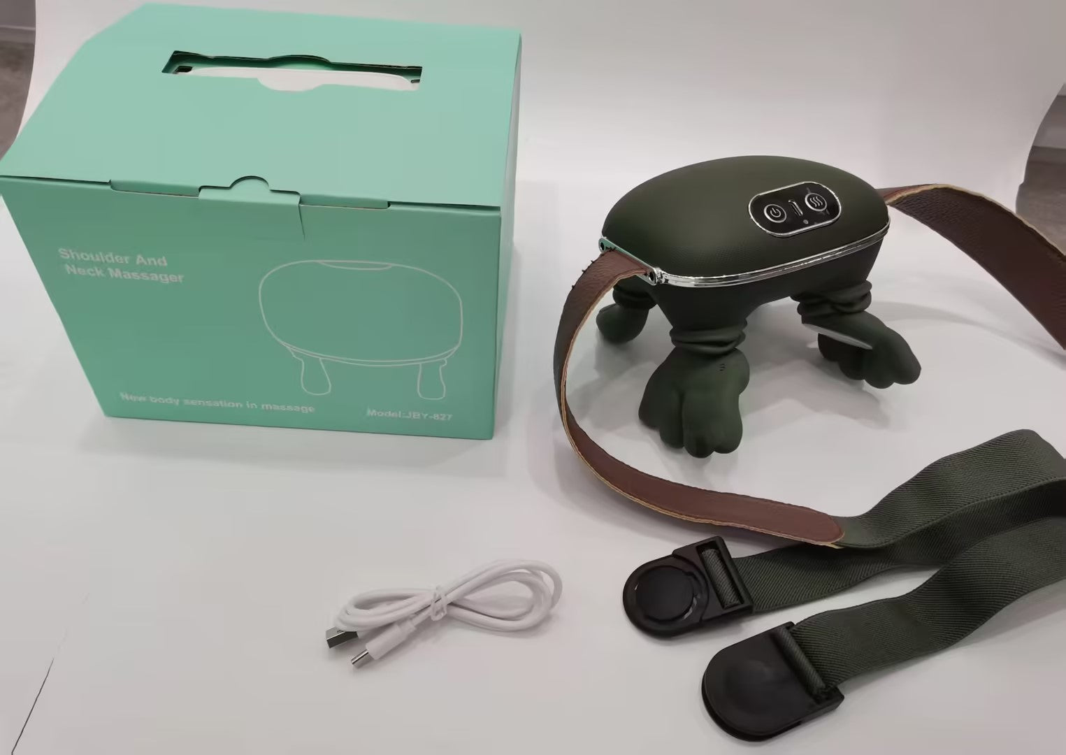 Wireless electric neck and shoulder muscle massager from R&G Boutique, designed for pain relief and muscle relaxation.