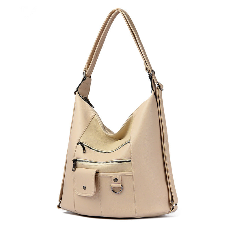 Casual women's crossbody bag from R&G Boutique featuring a one-shoulder design and versatile all-match style, in neutral tones.