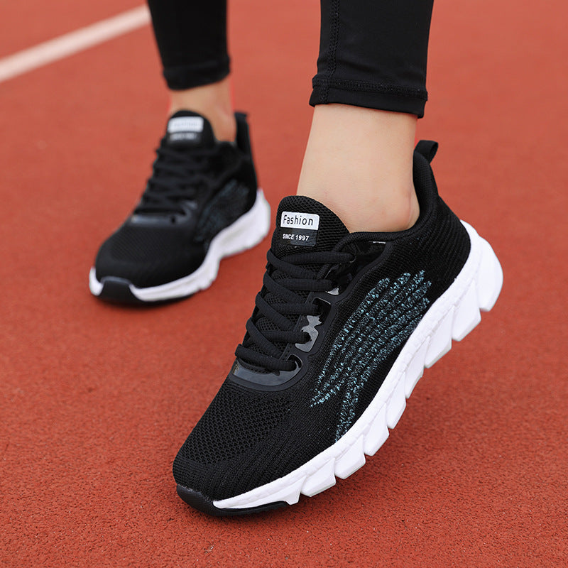 Pair of R&G Boutique men's and women's breathable woven running shoes with casual style, featuring lightweight design and woven texture.