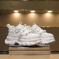 Women's casual leather platform sneakers with lace-up design from R&G Boutique, featuring a stylish and comfortable footwear style.