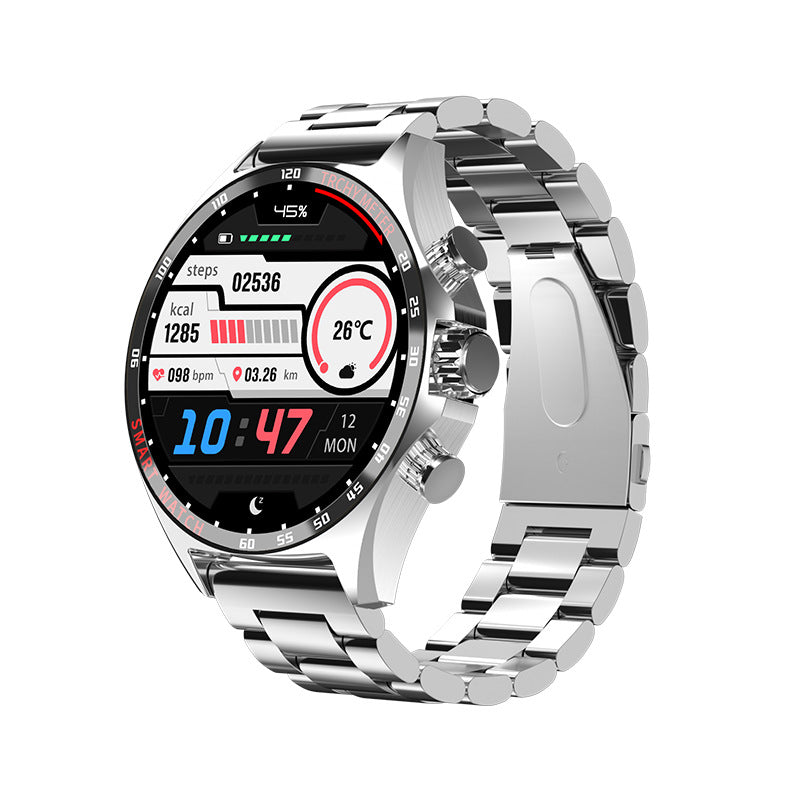R&G Boutique smart sports watch displaying health monitoring features on a digital screen.