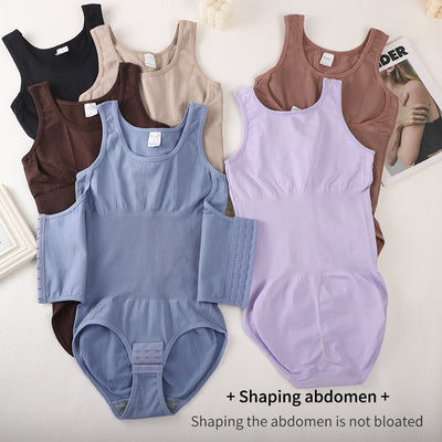 Enhanced Full-Body Shaping Bodysuit for Women, Breathable Lightweight, Body-Sculpting with Front Closure, Tummy Control, Waist Cincher, Slimming and Contouring