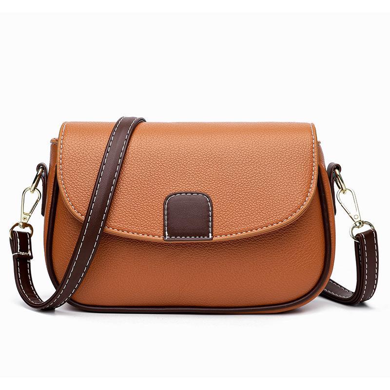 R&G Boutique small square shoulder bag for women with flap design, versatile crossbody style in stylish black leather.