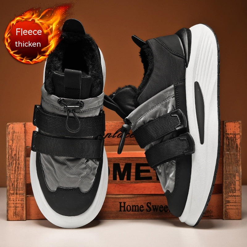Men's R&G Boutique sports and leisure platform sneakers with white and black design, casual style, and comfortable sole.