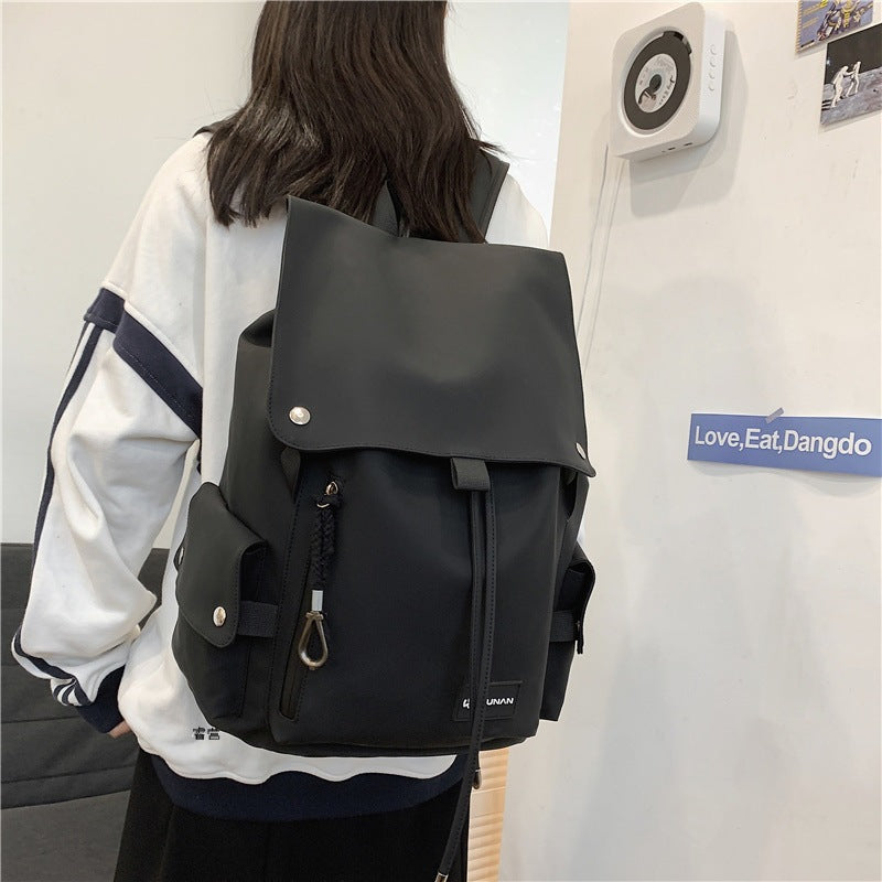 R&G Boutique Ins Backpack Locomotive large-capacity school bag with cover, designed for students and school use.