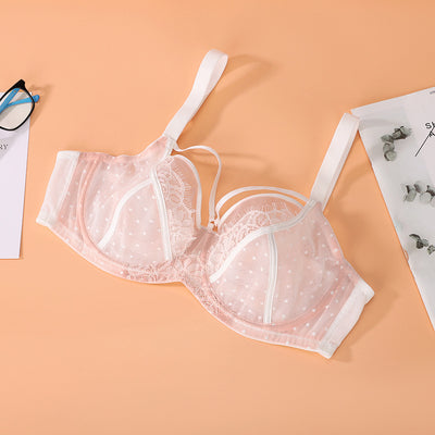 Lace Plus Size Bra Full Cup Bra for Women Large Bust Minimizing Lace Bra Underwear for Women