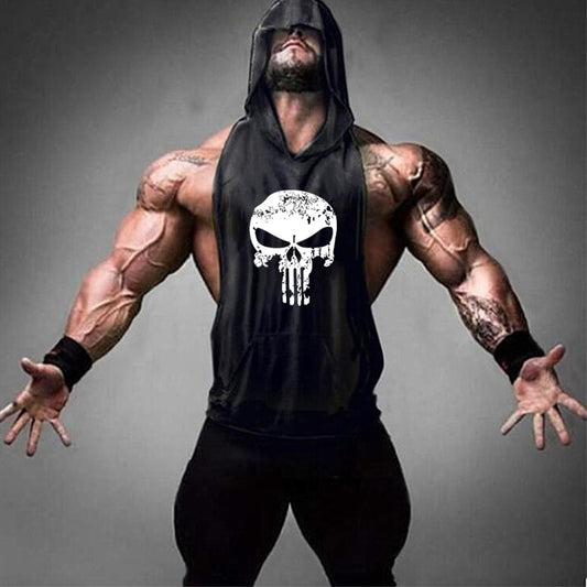 Skull Bodybuilding Stringer Tank Top for Men