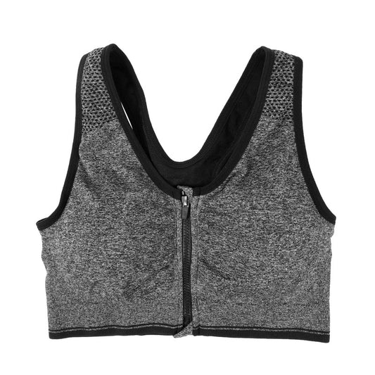 Zipper Push-Up Padded Sports Bra