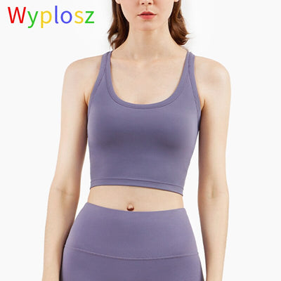 Wyplosz Nude Sports Shockproof Bra Women's Underwear Sports Bras Vest Sportswear Gym Sports Vest Top Crop Sports Top Brassiere