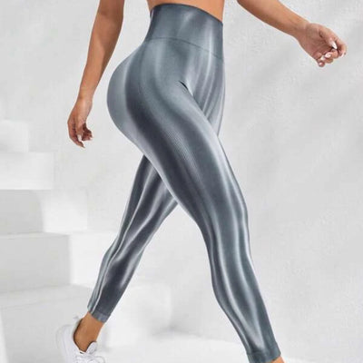 Dyed Aurora High-Waisted Seamless Yoga Pants Tummy Control Fitted Workout Leggings Fitness Pants