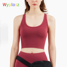 Wyplosz Nude Sports Shockproof Bra Women's Underwear Sports Bras Vest Sportswear Gym Sports Vest Top Crop Sports Top Brassiere