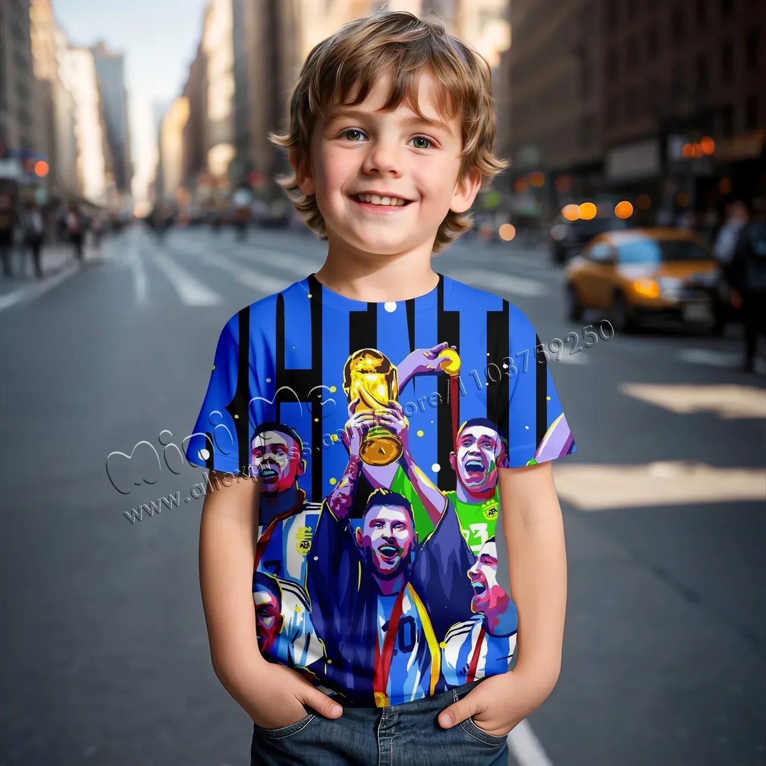 3D Print Messi Football for Casual Summer 2024 Kids Clothes Cool T-shirts for Children Stich Boys Girls Children's Clothing
