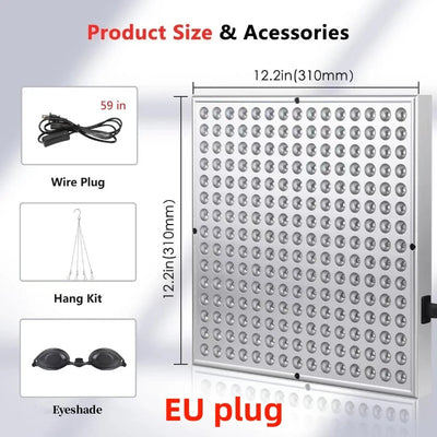 LED Red Light Therapy Panel Lamp | Facial Skin Care & Anti-Aging Beauty Device