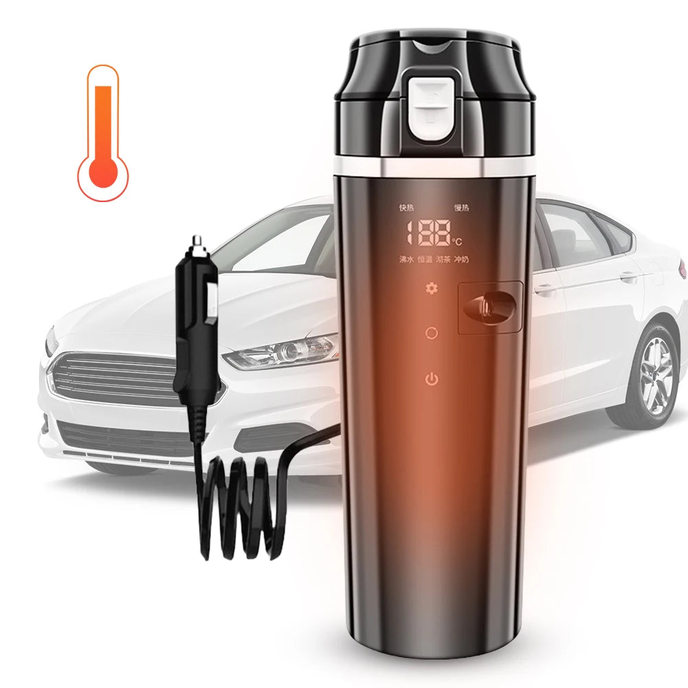 12V/24V Car Heating Cup Digital LCD Display Smart Mug