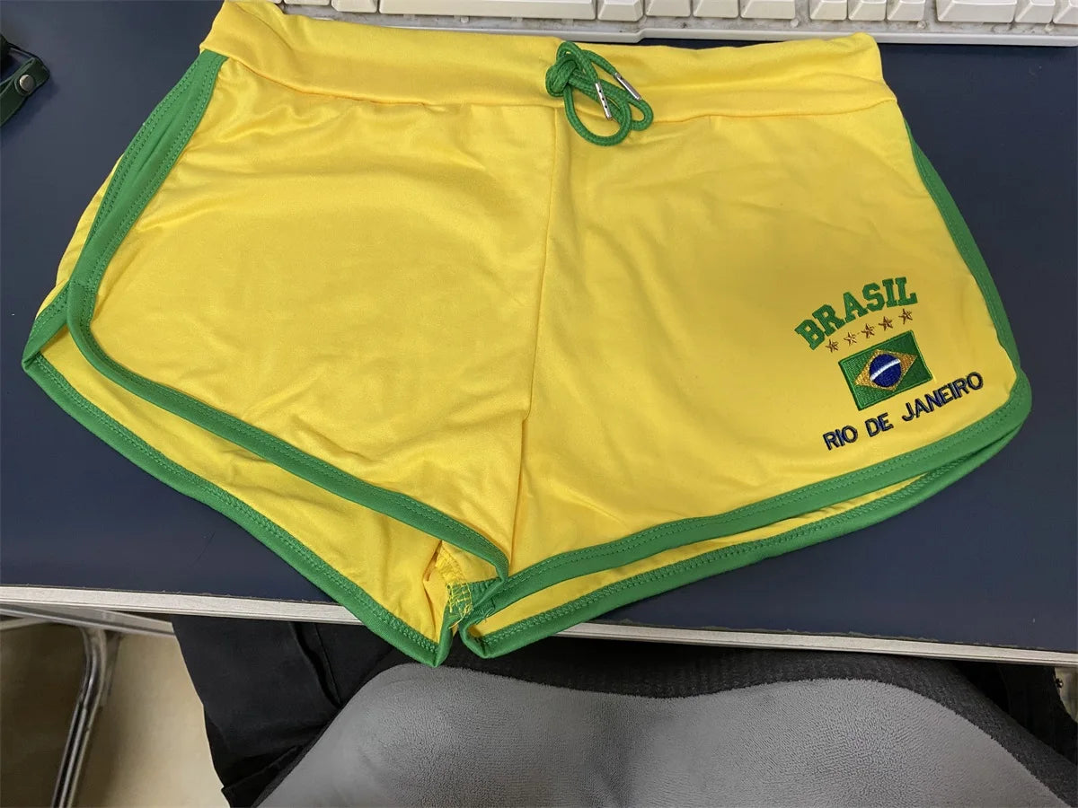 Women Brazil flag Short Sleeve Tee suit Streetwear