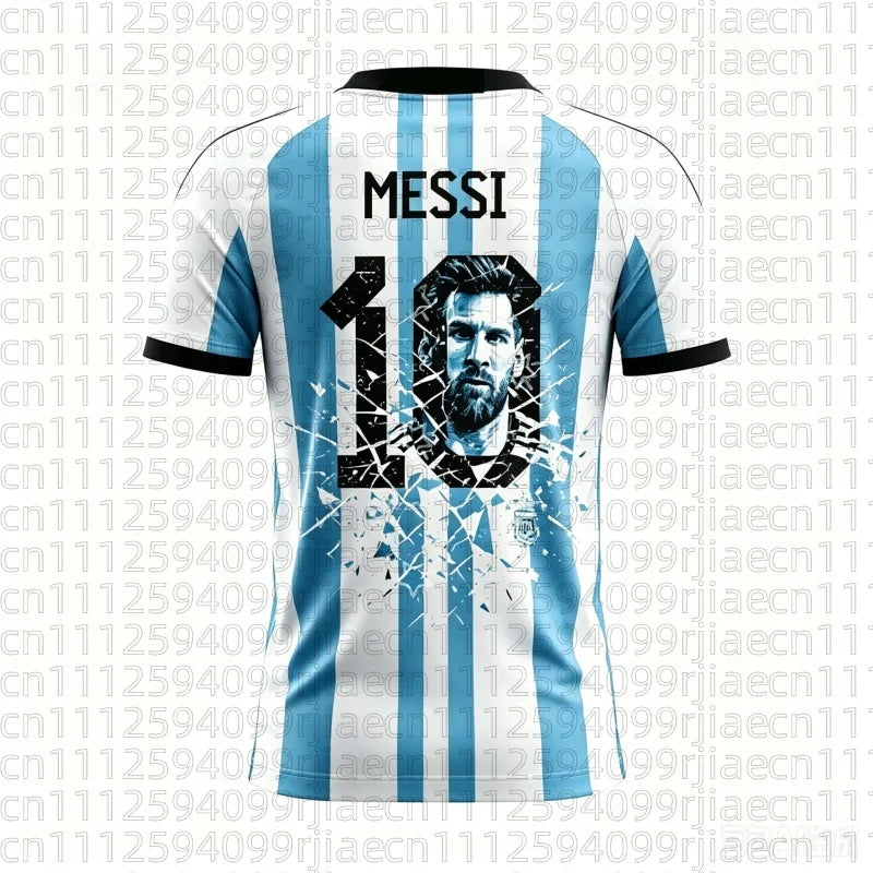 2026Messi Argentina Team Football Jersey Match & Training Kit Summer Sports Men's Y2k Woman Customized Football T-shirt for Fans