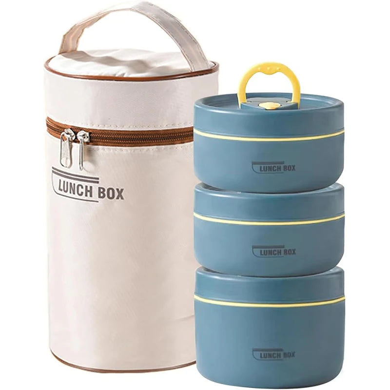 Portable Insulated 3 piece Lunch Container Set