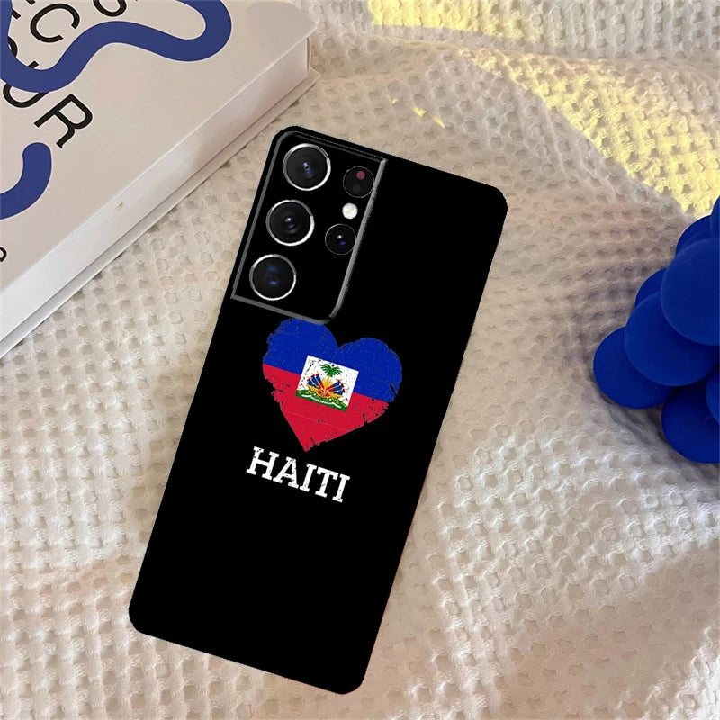 Haitian Flag Samsung Galaxy Phone Case Protector Cover