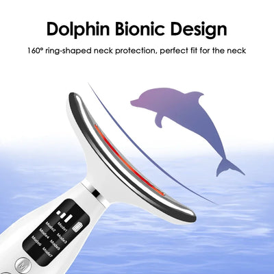 Portable 7-Color LED Light Therapy Face & Neck Massager | Skin Tightening & Facial Beauty Device