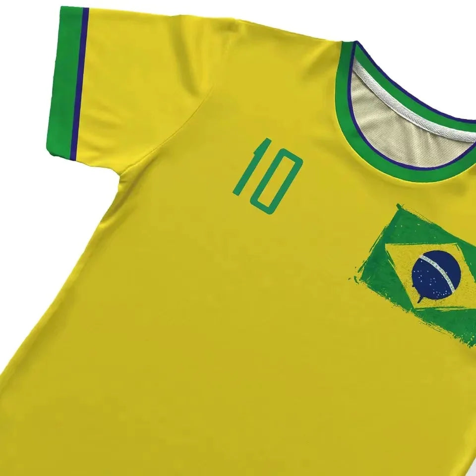 Brazil Jersey Men's T-shirt O-Neck Oversize Short Sleeve