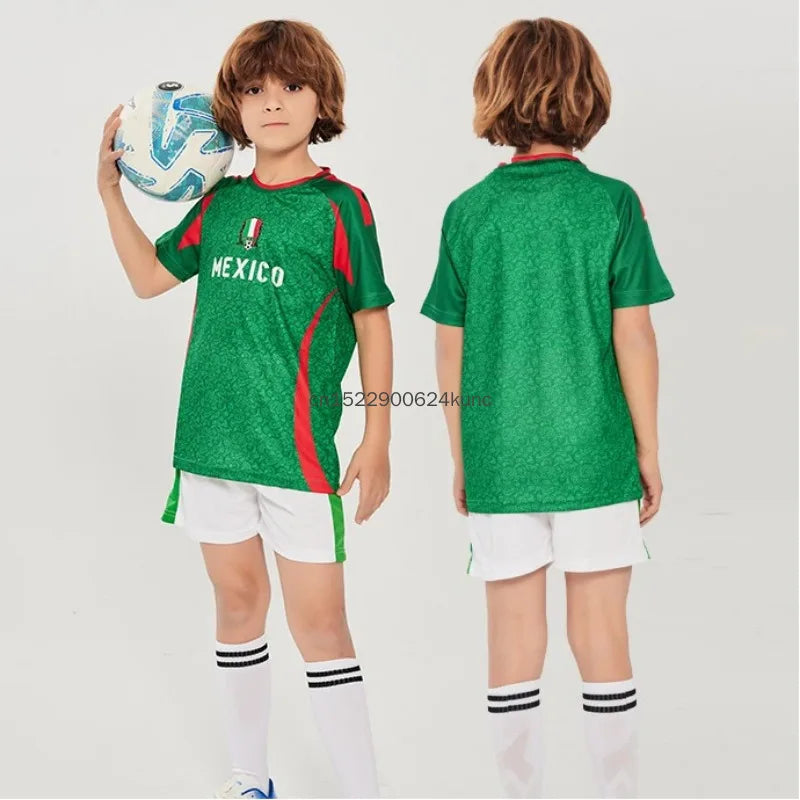 Kids Brazil Argentina Germany Football Jersey Boy Girls Quick Dry Club National Soccer Jersey Sets Childs Cheerleading Costume